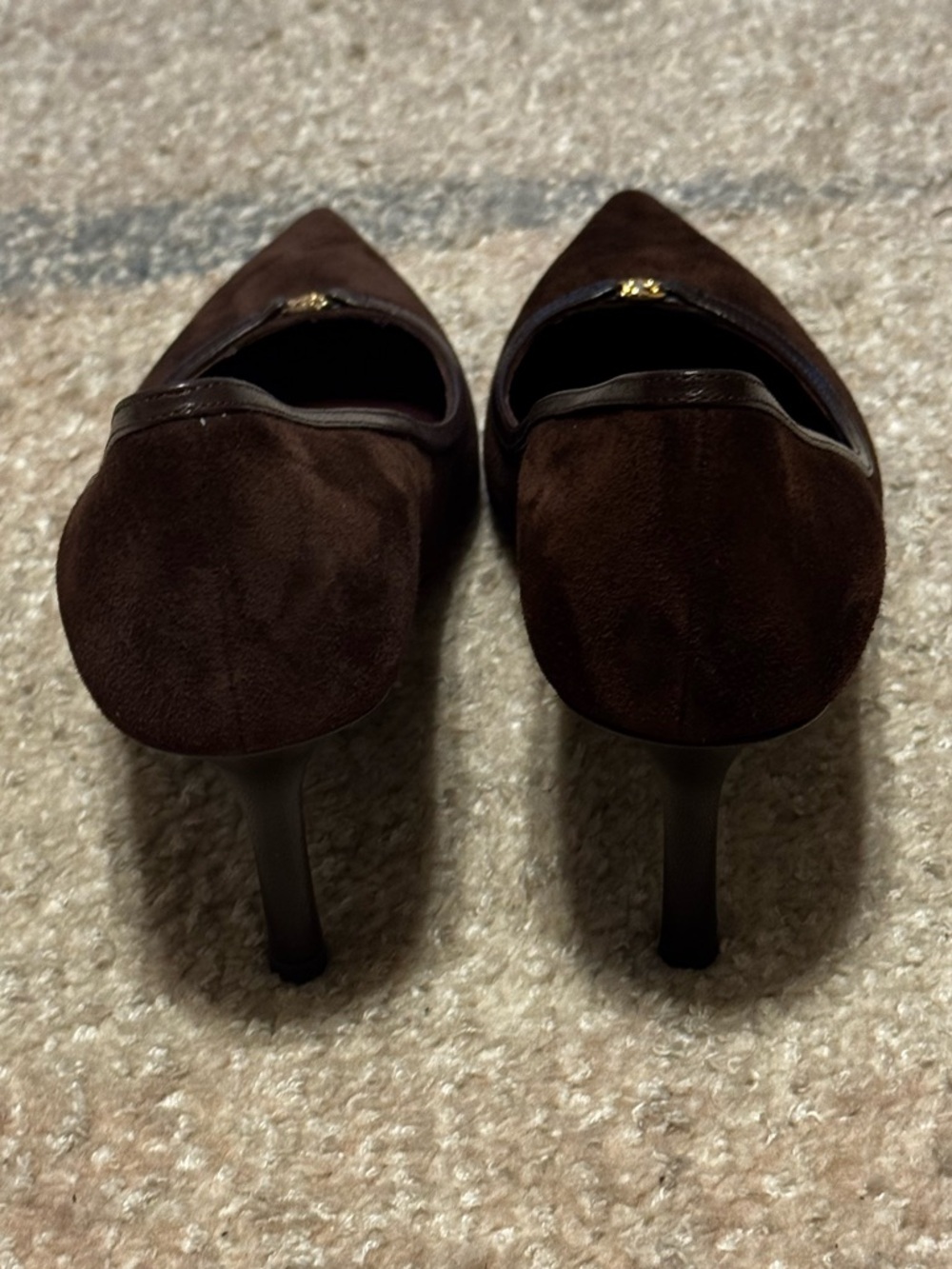 NEW Tory Burch Double T Buckle Pump in Dark Cocoa - Picture 7 of 9